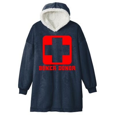 Boner Donor Adult Humor Hooded Wearable Blanket