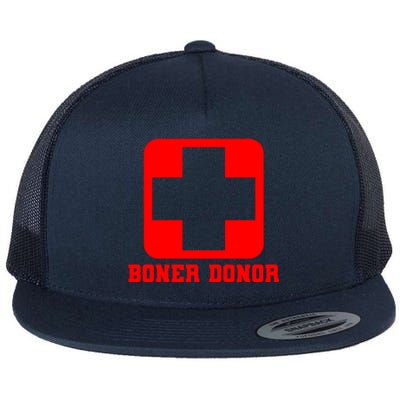 Boner Donor Adult Humor Flat Bill Trucker Hat