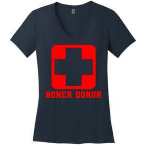 Boner Donor Adult Humor Women's V-Neck T-Shirt