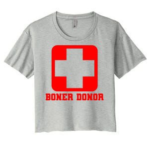 Boner Donor Adult Humor Women's Crop Top Tee