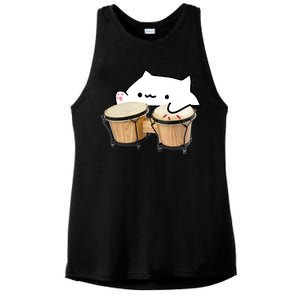 Bongo Cat Ladies PosiCharge Tri-Blend Wicking Tank