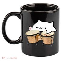 Bongo Cat 11oz C Handle Ceramic Mug