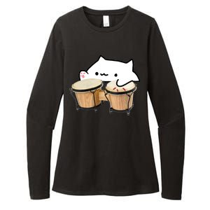 Bongo Cat Womens CVC Long Sleeve Shirt