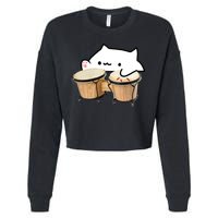 Bongo Cat Cropped Pullover Crew