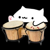 Bongo Cat Cropped Pullover Crew