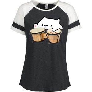 Bongo Cat Enza Ladies Jersey Colorblock Tee