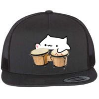 Bongo Cat Flat Bill Trucker Hat