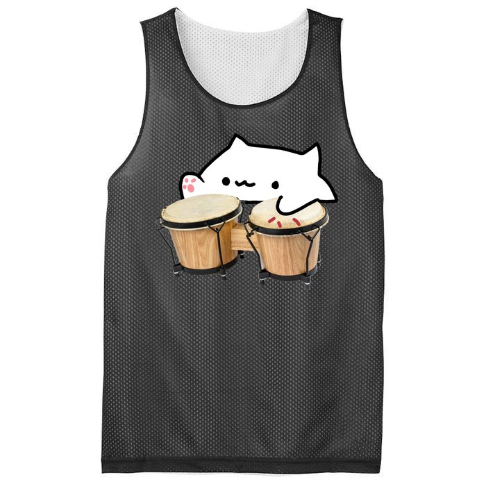 Bongo Cat Mesh Reversible Basketball Jersey Tank