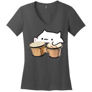 Bongo Cat Women's V-Neck T-Shirt