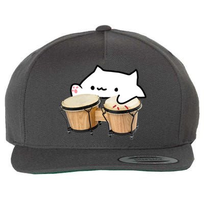 Bongo Cat Wool Snapback Cap