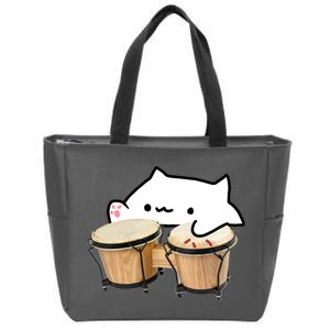 Bongo Cat Zip Tote Bag