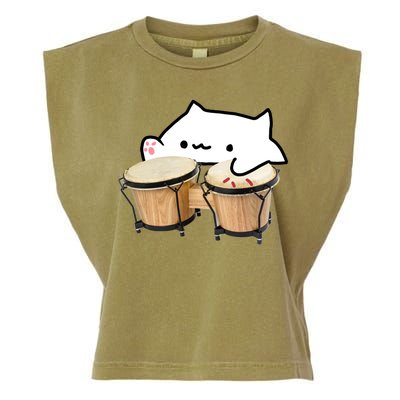 Bongo Cat Garment-Dyed Women's Muscle Tee