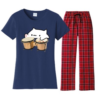 Bongo Cat Women's Flannel Pajama Set