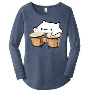 Bongo Cat Women's Perfect Tri Tunic Long Sleeve Shirt