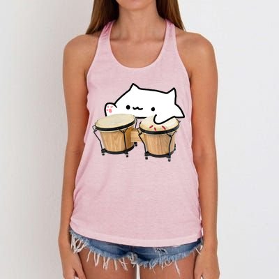 Bongo Cat Women's Knotted Racerback Tank