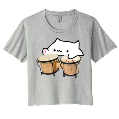 Bongo Cat Women's Crop Top Tee