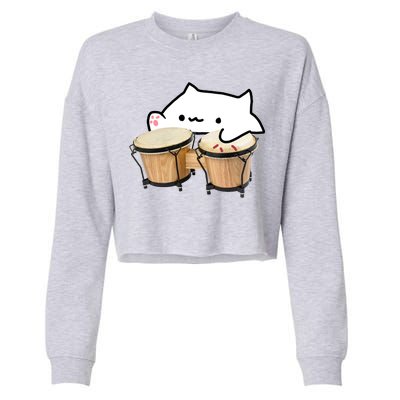 Bongo Cat Cropped Pullover Crew