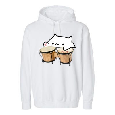 Bongo Cat Garment-Dyed Fleece Hoodie