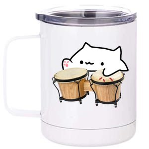 Bongo Cat 12 oz Stainless Steel Tumbler Cup