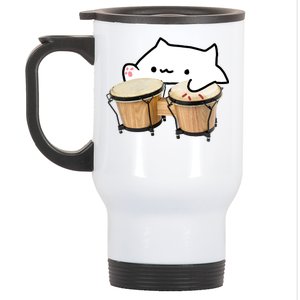 Bongo Cat Stainless Steel Travel Mug