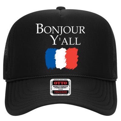 Bonjour Y'all French Parris High Crown Mesh Back Trucker Hat