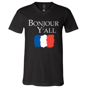 Bonjour Y'all French Parris V-Neck T-Shirt