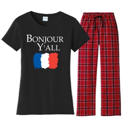 Bonjour Y'all French Parris Women's Flannel Pajama Set