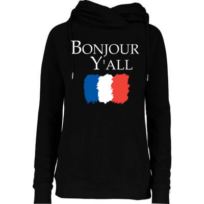 Bonjour Y'all French Parris Womens Funnel Neck Pullover Hood