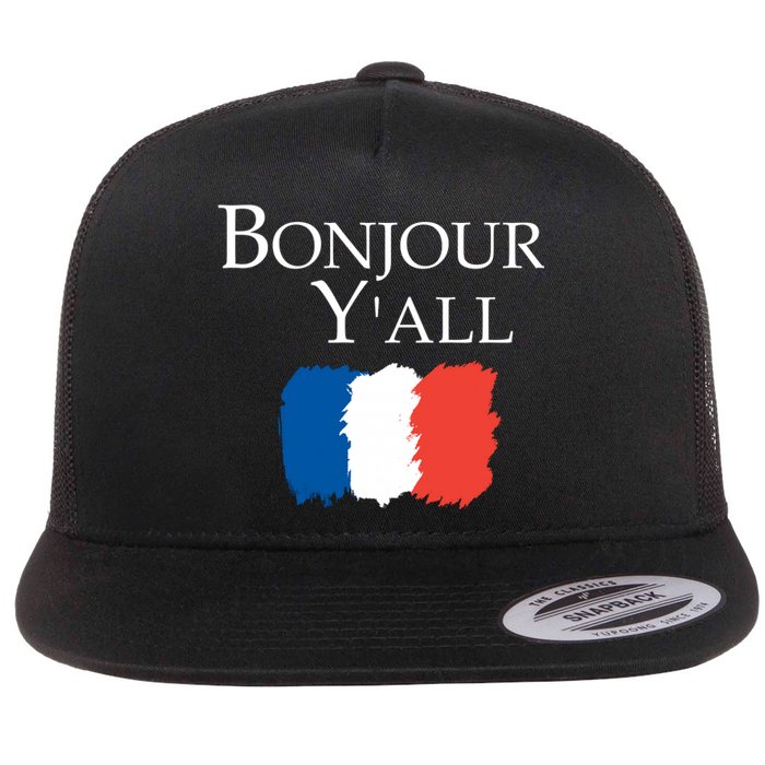 Bonjour Y'all French Parris Flat Bill Trucker Hat