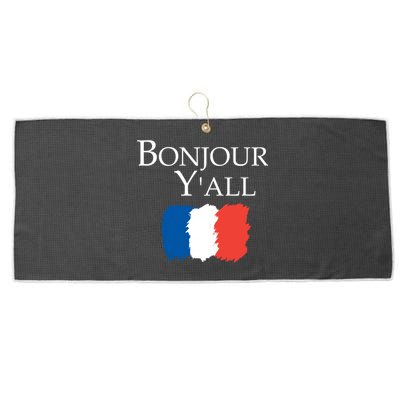 Bonjour Y'all French Parris Large Microfiber Waffle Golf Towel