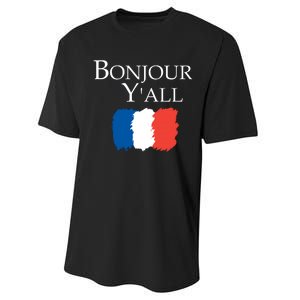 Bonjour Y'all French Parris Performance Sprint T-Shirt