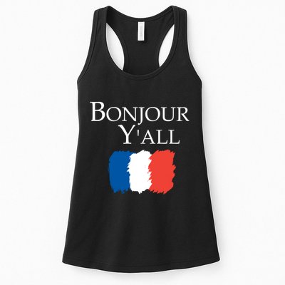 Bonjour Y'all French Parris Women's Racerback Tank