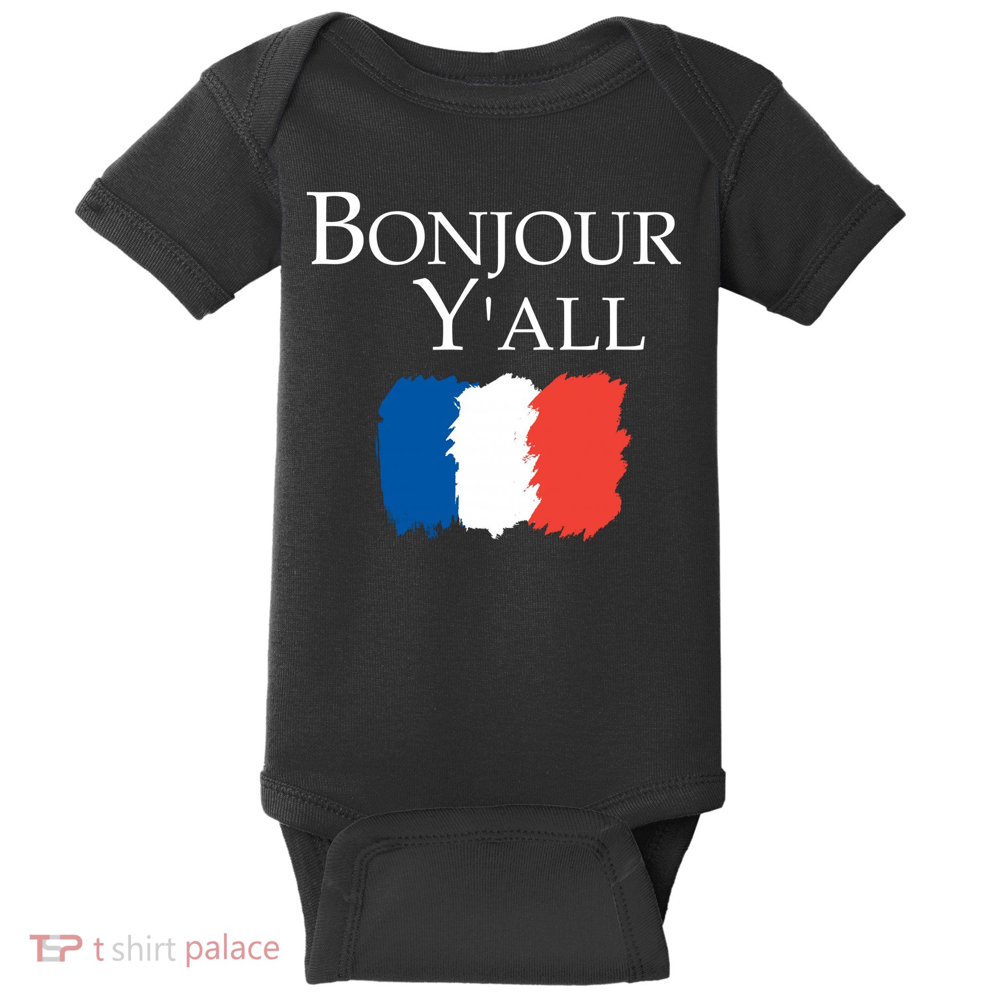 Bonjour Y'all French Parris Baby Bodysuit