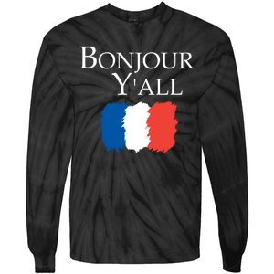 Bonjour Y'all French Parris Tie-Dye Long Sleeve Shirt