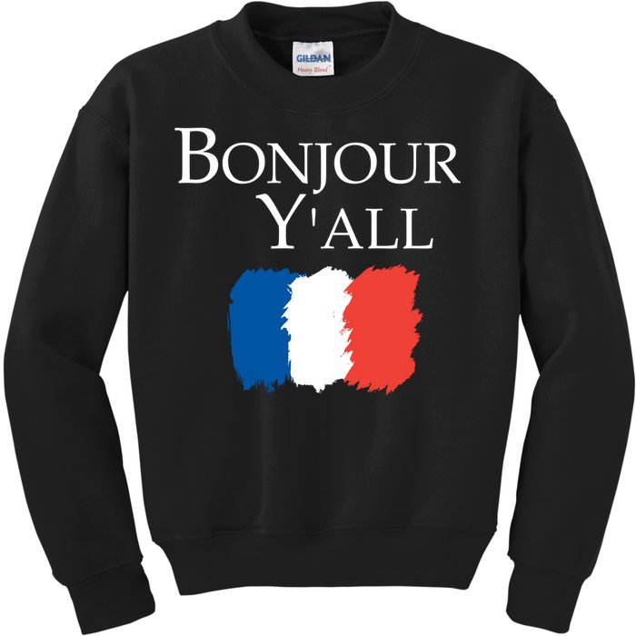 Bonjour Y'all French Parris Kids Sweatshirt