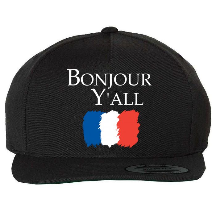 Bonjour Y'all French Parris Wool Snapback Cap