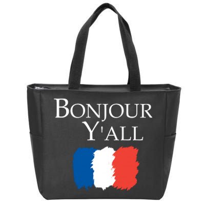 Bonjour Y'all French Parris Zip Tote Bag