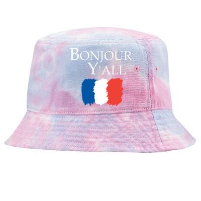 Bonjour Y'all French Parris Tie-Dyed Bucket Hat