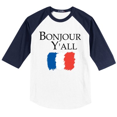 Bonjour Y'all French Parris Baseball Sleeve Shirt