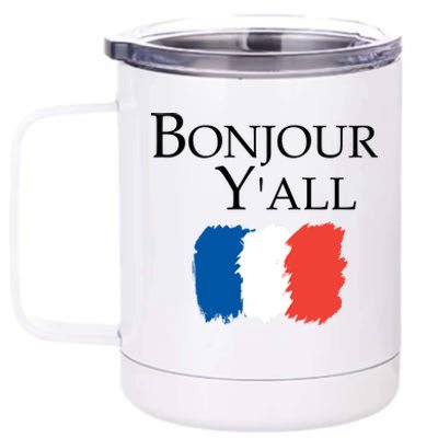 Bonjour Y'all French Parris 12 oz Stainless Steel Tumbler Cup