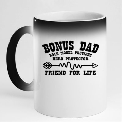 Bonus Dad Friend For Life 11oz Black Color Changing Mug