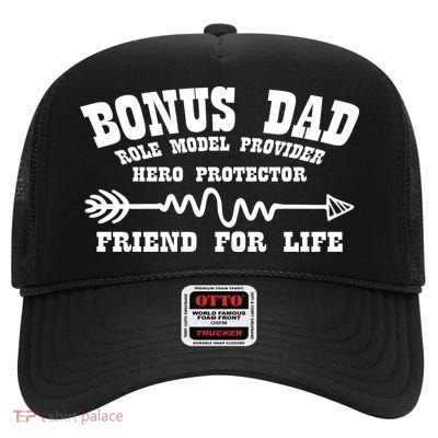 Bonus Dad Friend For Life High Crown Mesh Back Trucker Hat