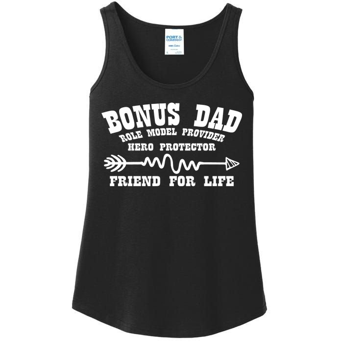 Bonus Dad Friend For Life Ladies Essential Tank