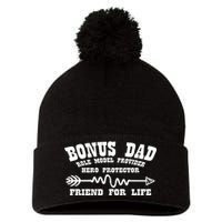 Bonus Dad Friend For Life Pom Pom 12in Knit Beanie