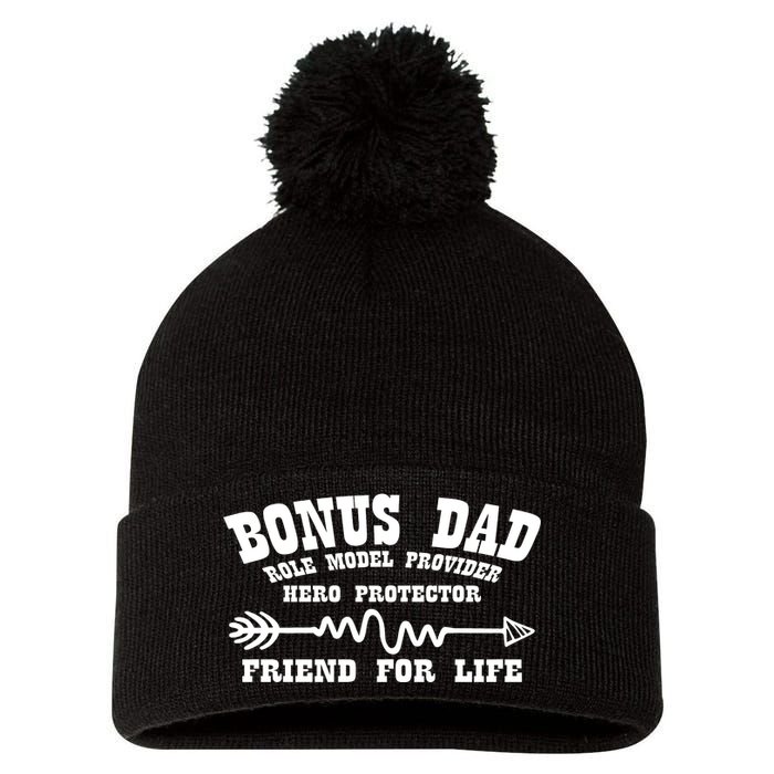 Bonus Dad Friend For Life Pom Pom 12in Knit Beanie