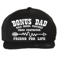 Bonus Dad Friend For Life Wool Snapback Cap