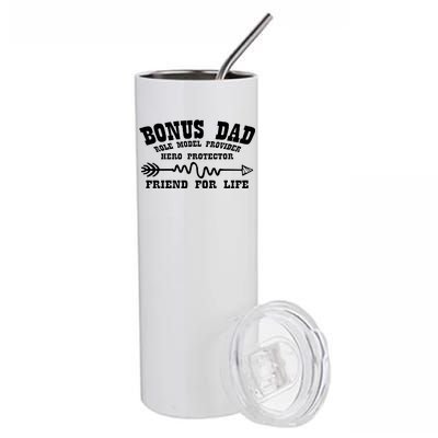 Bonus Dad Friend For Life Stainless Steel Tumbler