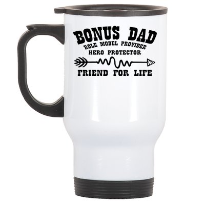 Bonus Dad Friend For Life Stainless Steel Travel Mug