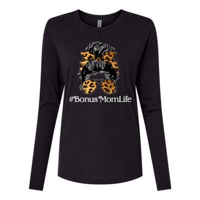 Bonus Mom Life Womens Cotton Relaxed Long Sleeve T-Shirt