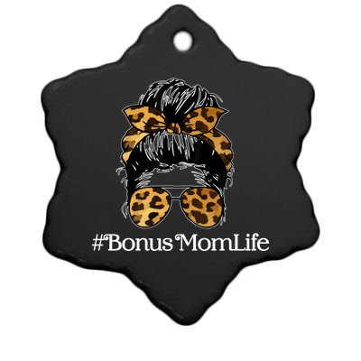 Bonus Mom Life Ceramic Star Ornament